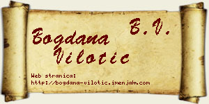 Bogdana Vilotić vizit kartica